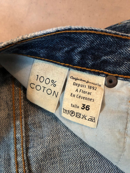 Jean droit taille haute stonewashed - Apolline