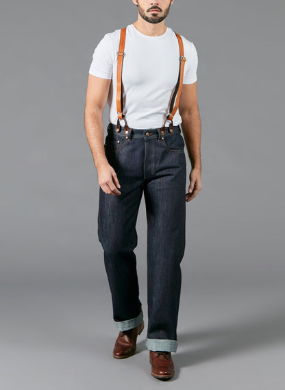 Jean large taille haute Selvedge - Désiré