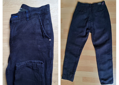 Chino ajusté taille haute Alpine 100% Lin Français - Léonie
