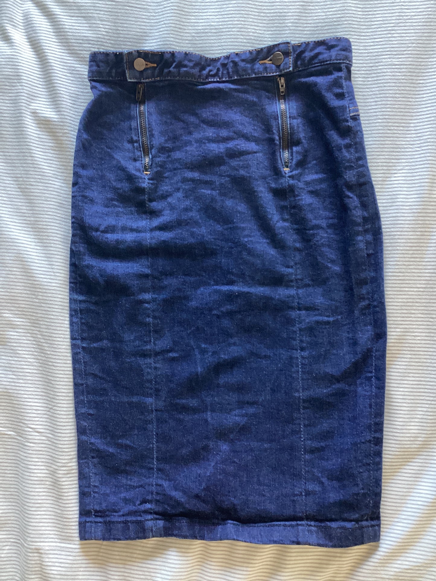 Jupe en jean crayon taille haute Coton Bio - Agathe