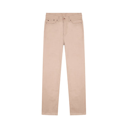 Jean droit taille haute beige - Célestin