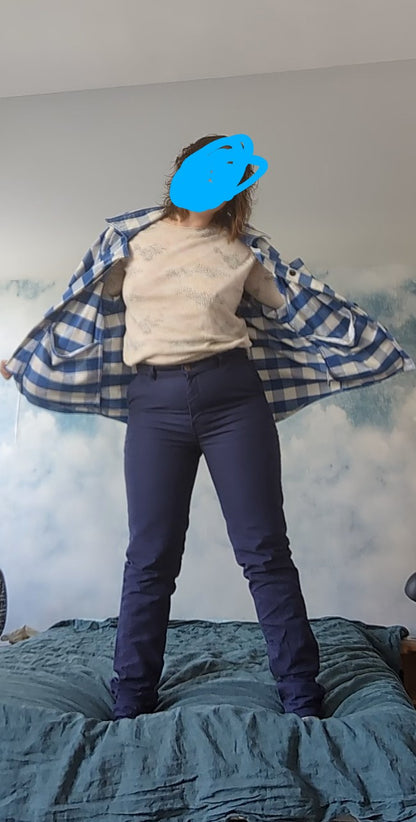 Chino ajusté taille haute Moleskine - Léonie