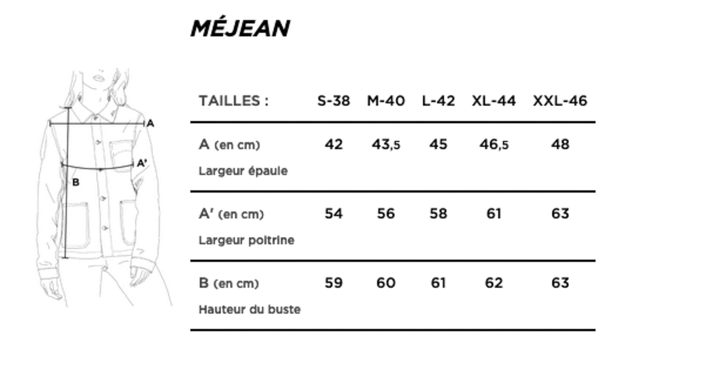 Veste en jean Laine Française - Méjean