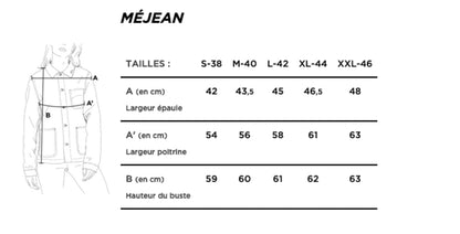 Veste en jean Laine Française - Méjean