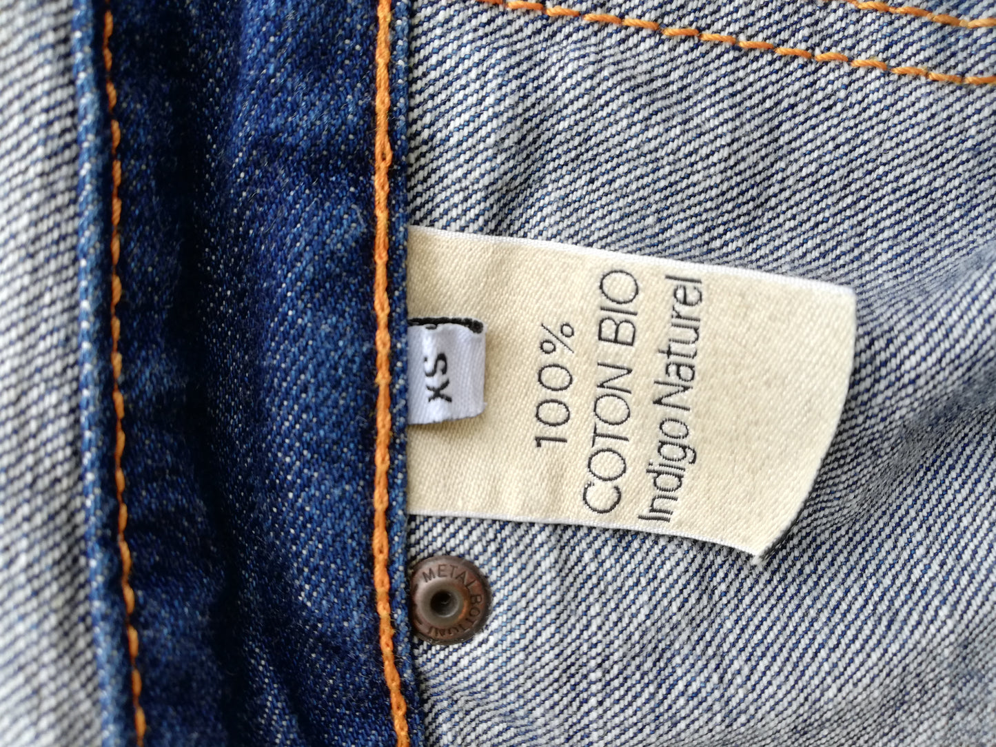 Salopette jean bio indigo naturel - André