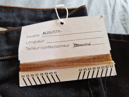 Jean droit ajusté Noir - Augusta