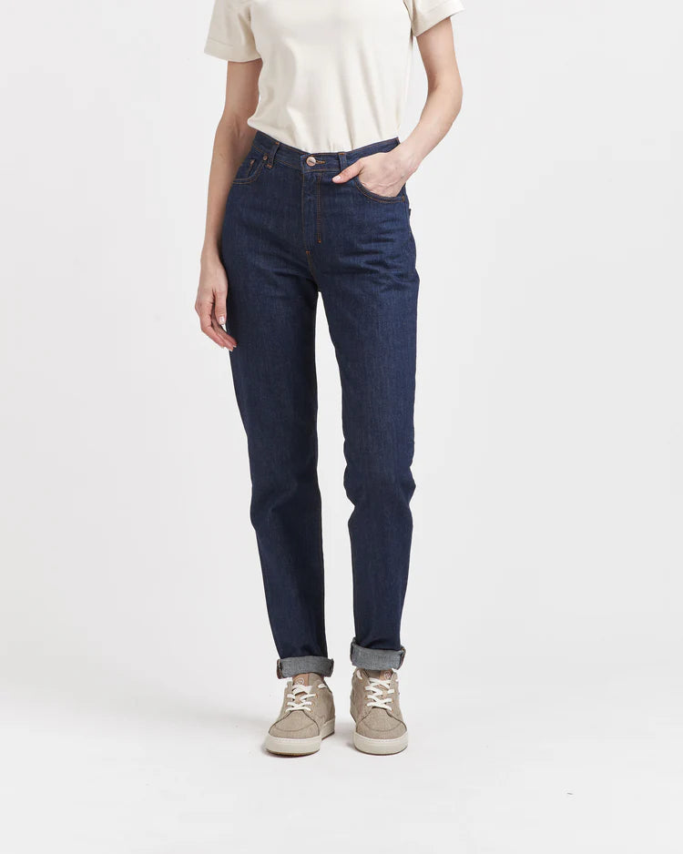 MARTHE - Jean femme mom taille haute Coton Bio