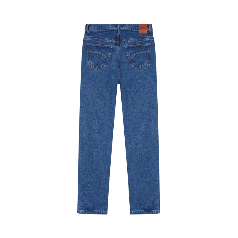 Jean homme droit taille haute Stonewashed - Célestin