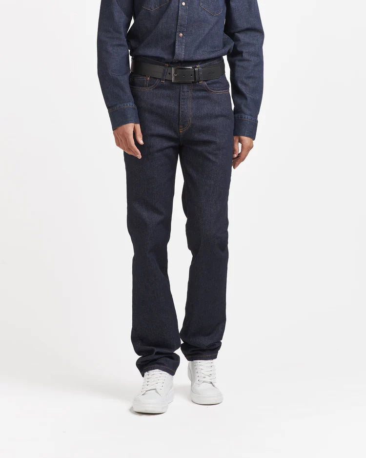 CÉLESTIN - Jean homme droit taille haute Brut Flex
