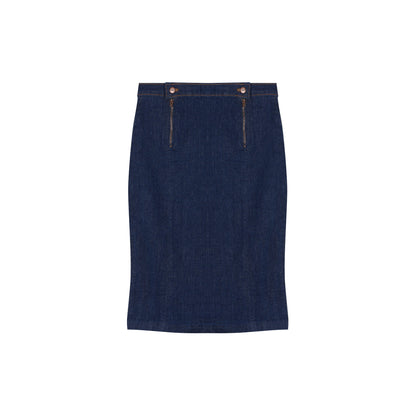 Jupe en jean crayon taille haute Coton Bio - Agathe
