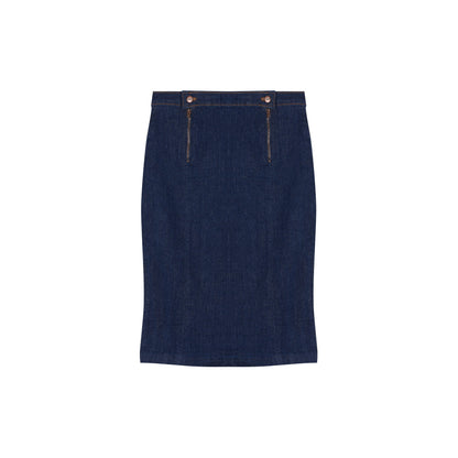 Jupe en jean crayon taille haute Coton Bio - Agathe