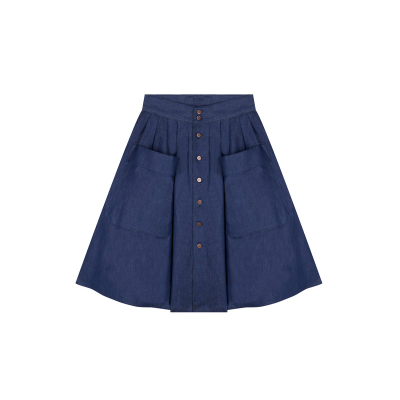 Jupe en jean Lin Français - Pauline