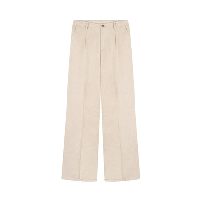 Pantalon femme droit taille haute Chanvre Naturel - Gabi