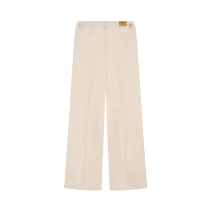Pantalon femme droit taille haute Chanvre Naturel - Gabi
