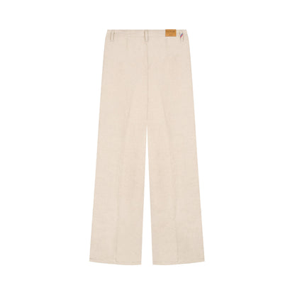 Pantalon femme droit taille haute Chanvre Naturel - Gabi