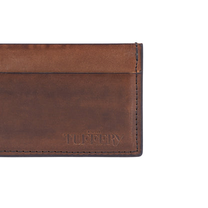 Porte-cartes en cuir Marron
