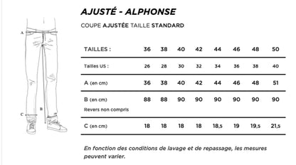 Jean droit ajusté Brut Bio - Alphonse