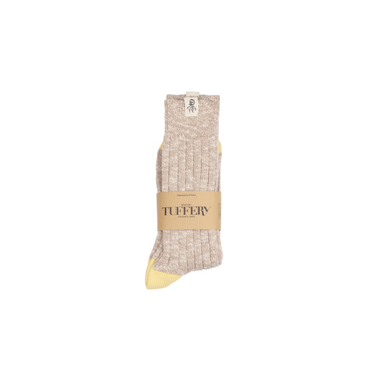 Chaussettes épaisses unisexes jaunes