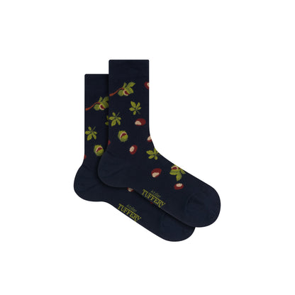 Chaussettes fines unisexes bleues