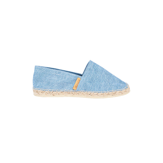 Espadrille unisexe en jean clair