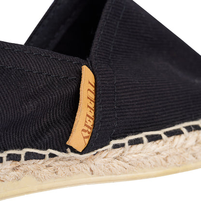 Espadrille unisexe en jean noir