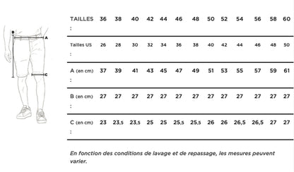 Short droit ajusté sable – Maurice