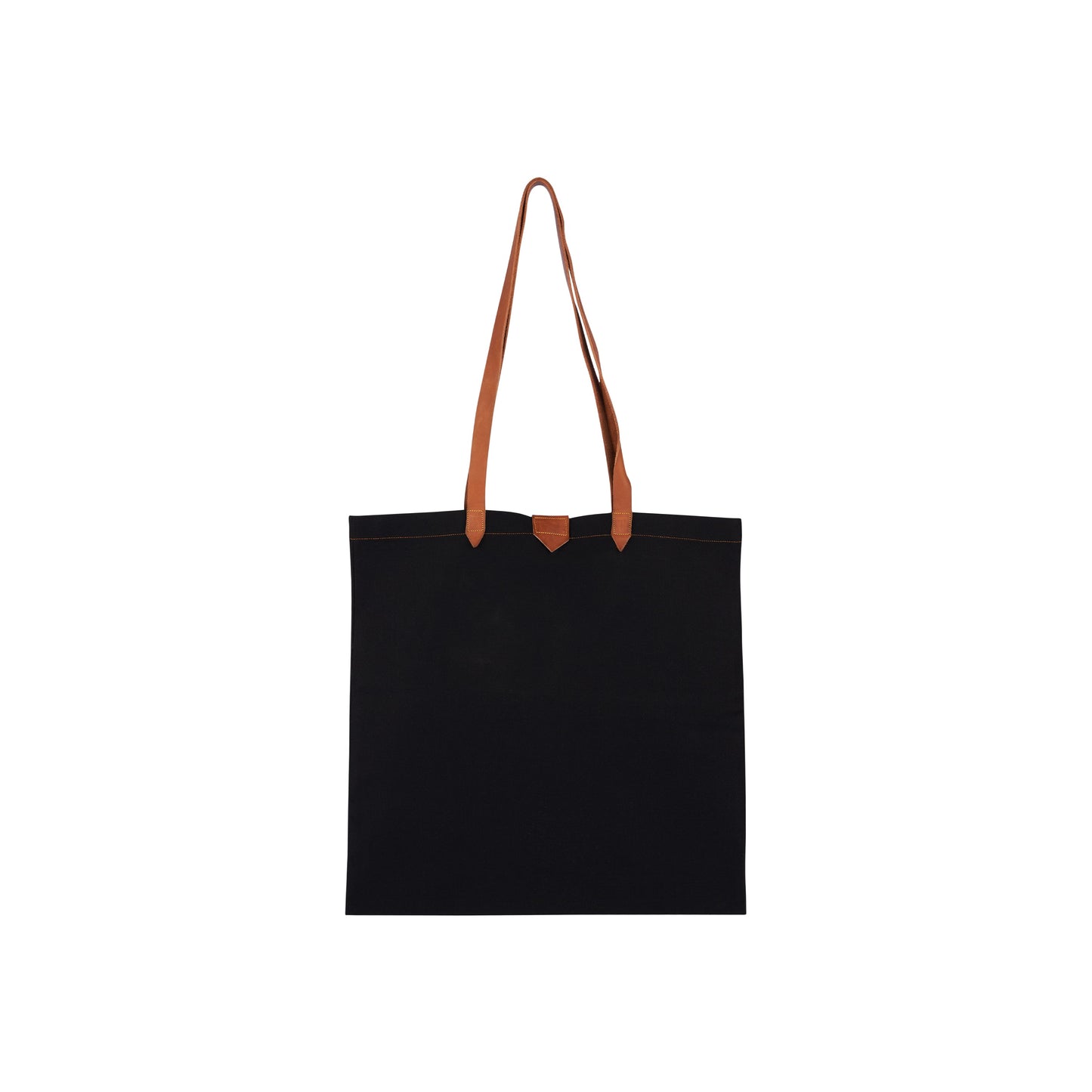 Tote-bag jean noir et cuir