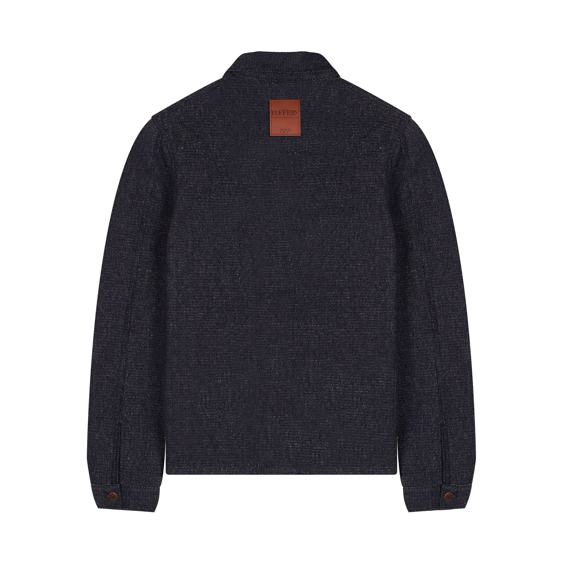 Veste en jean Laine Française Méjean – Atelier Tuffery Seconde Vie